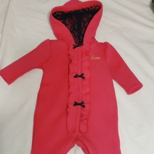 Guess laced baby girl red suit